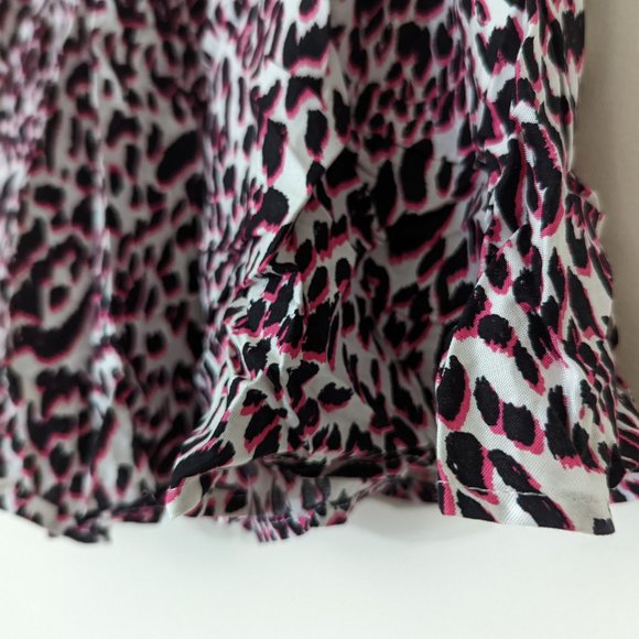 Leopard Print White & Pink 'Fluffy' Skater Skirt H&M size 4 - Picture 3 of 12